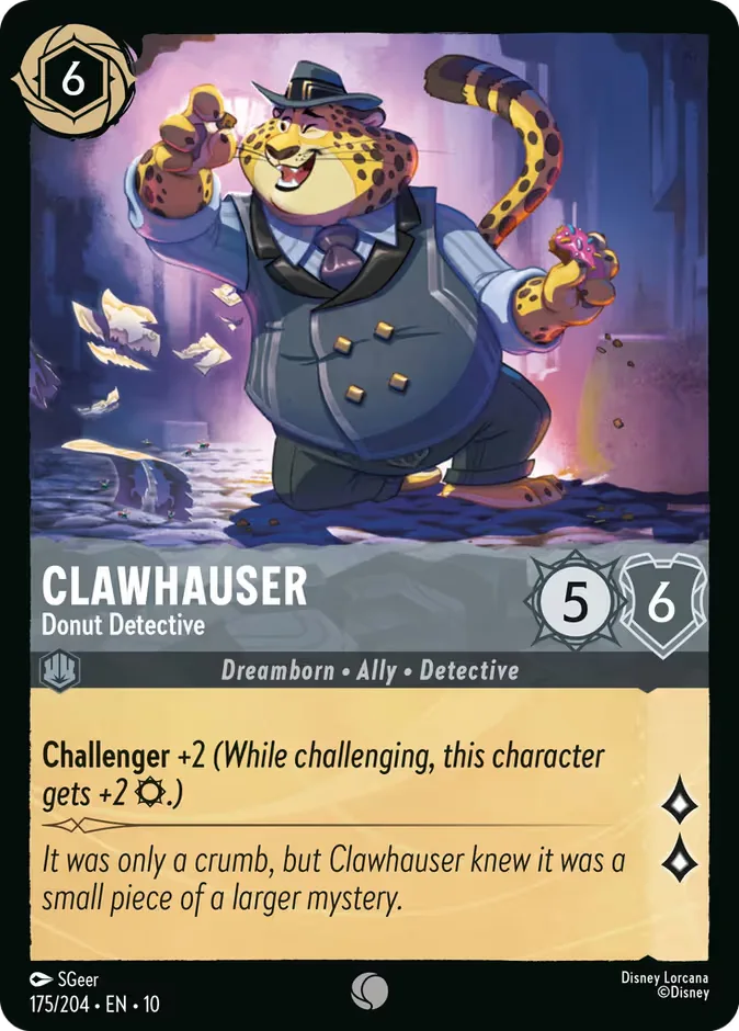 Clawhauser #175 Whispers in the Well Disney Lorcana card