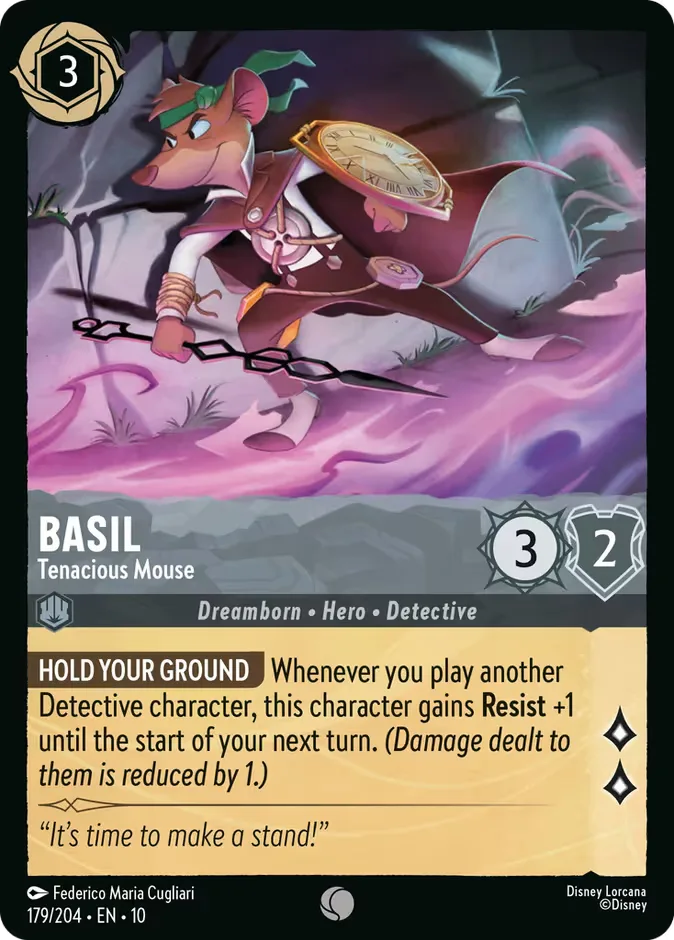 Basil #179 Whispers in the Well Disney Lorcana card