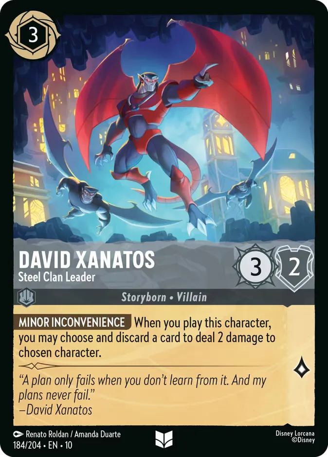 David Xanatos #184 Whispers in the Well Disney Lorcana card