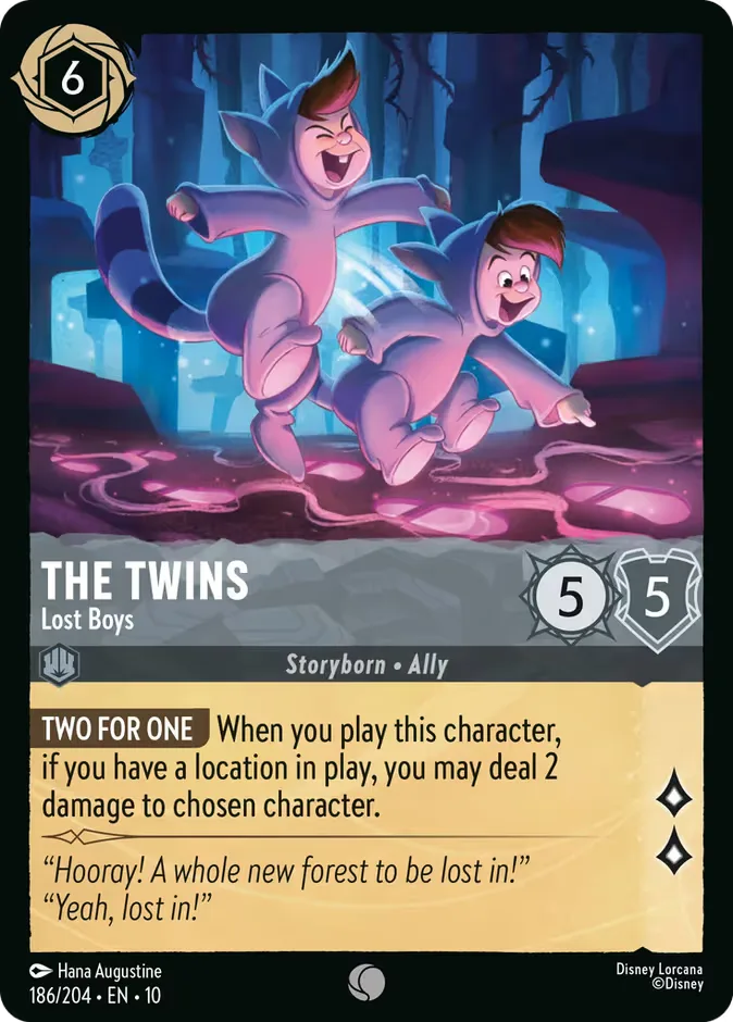 The Twins #186 Whispers in the Well Disney Lorcana card