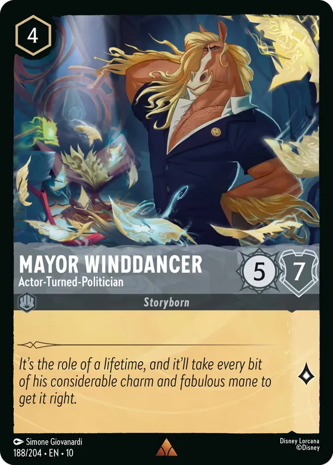 Mayor Winddancer #188 Whispers in the Well Disney Lorcana card