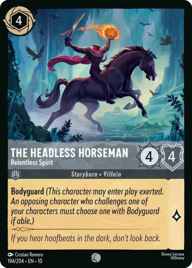 The Headless Horseman #194 Whispers in the Well Disney Lorcana card