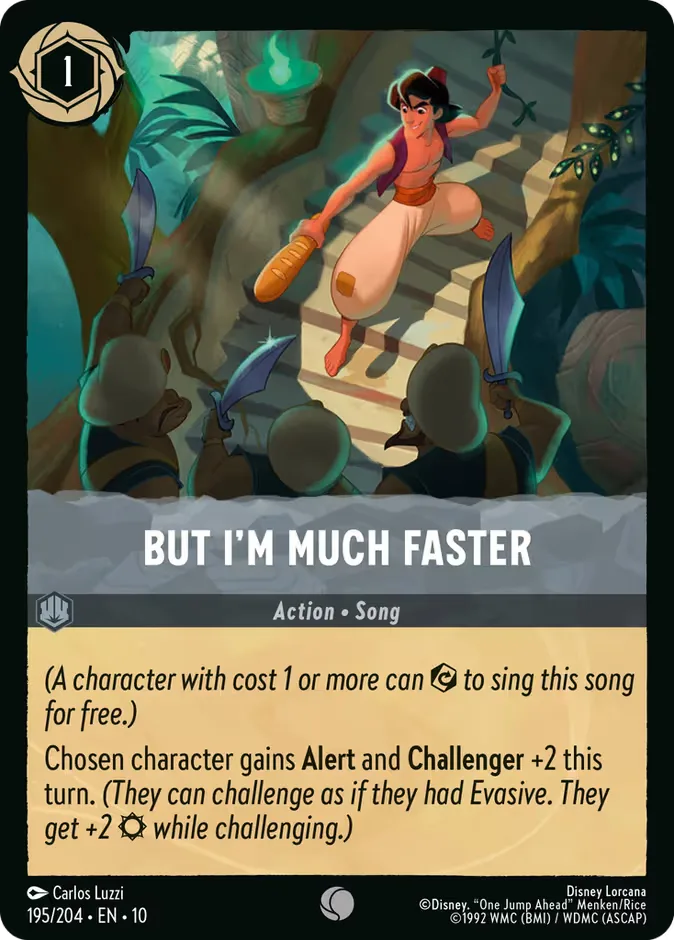 But I'm Much Faster #195 Whispers in the Well Disney Lorcana card
