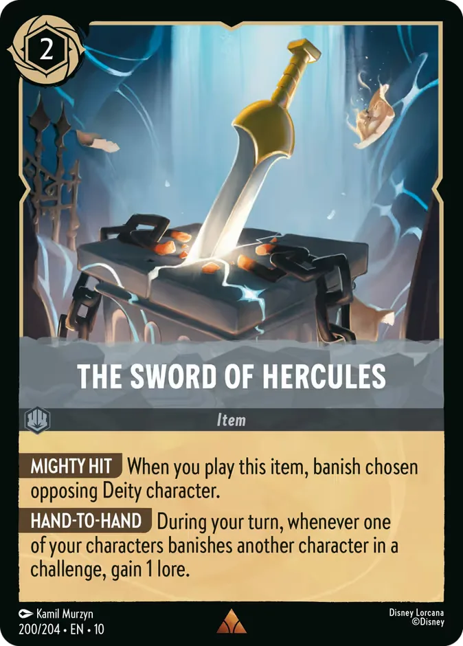 The Sword of Hercules #200 Whispers in the Well Disney Lorcana card