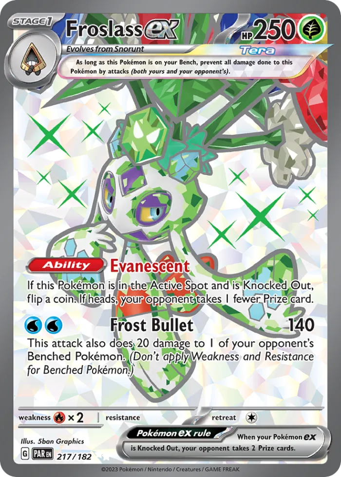 Froslass ex #217 Paradox Rift Pokemon card