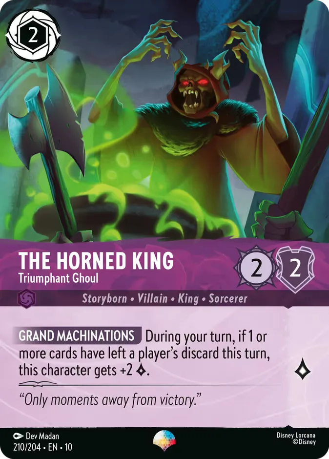 The Horned King #210 Whispers in the Well Disney Lorcana card