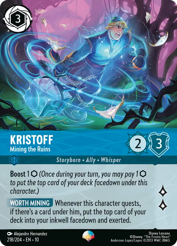 Kristoff #218 Whispers in the Well Disney Lorcana card