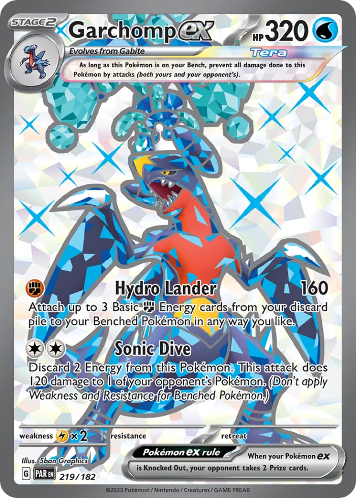 Garchomp ex #219 Paradox Rift Pokemon card