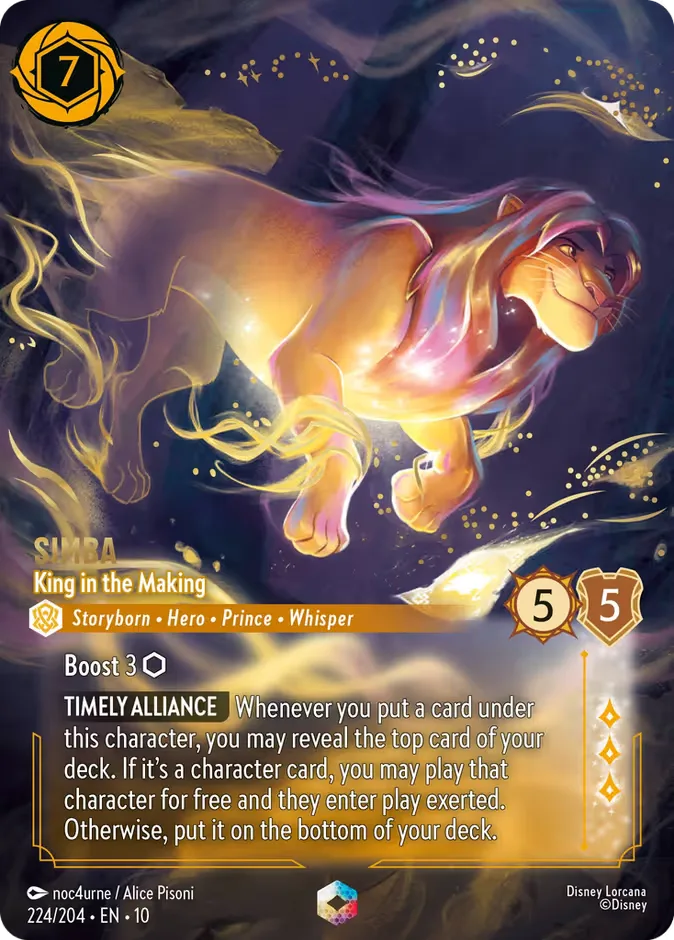 Simba #224 Whispers in the Well Disney Lorcana card