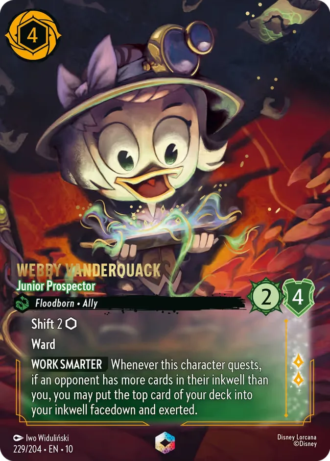 Webby Vanderquack #229 Whispers in the Well Disney Lorcana card