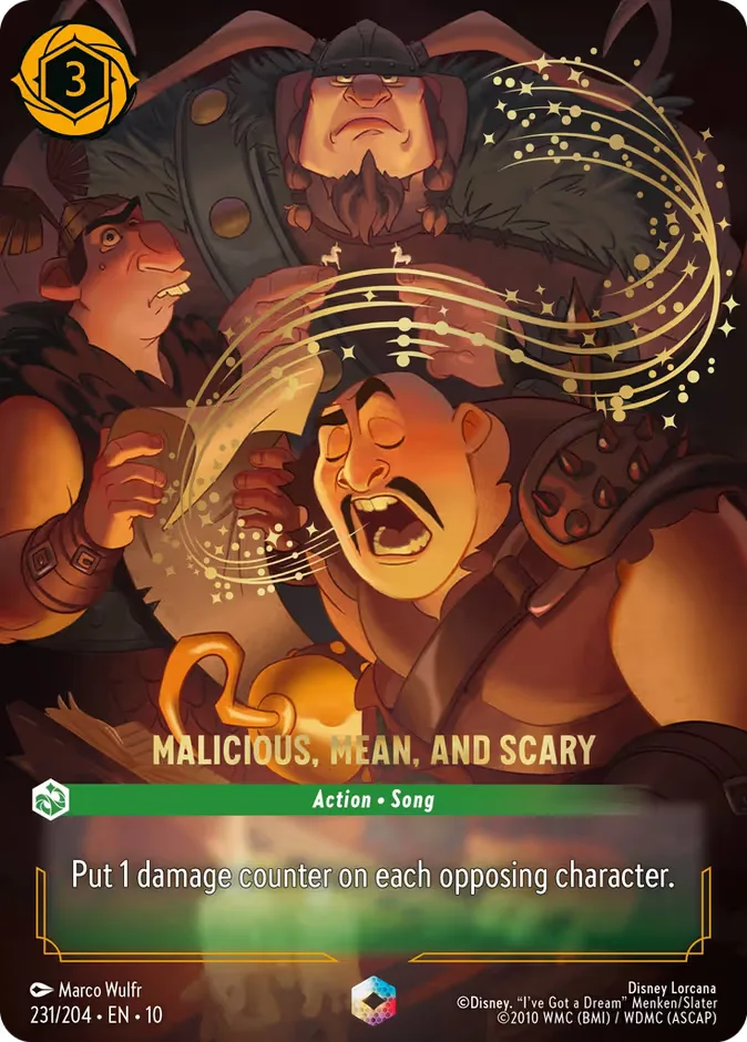 Malicious, Mean, and Scary #231 Whispers in the Well Disney Lorcana card
