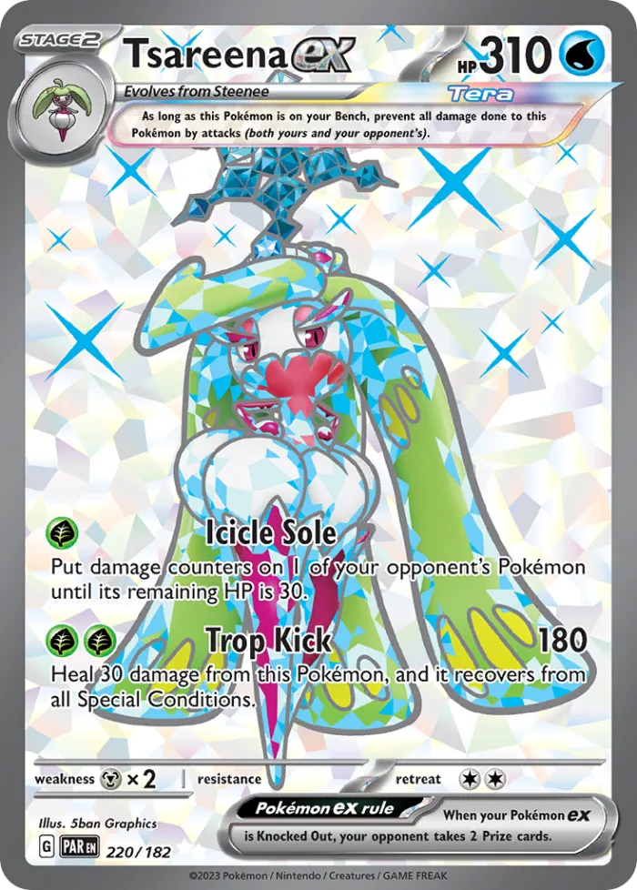 Tsareena ex #220 Paradox Rift Pokemon card