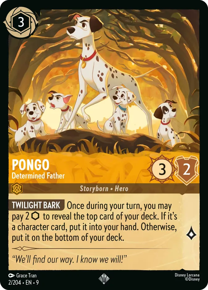 Pongo #2 Fabled Disney Lorcana card