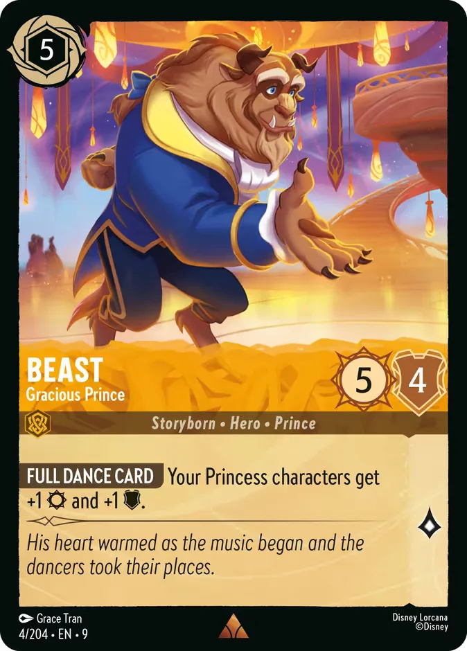 Beast #4 Fabled Disney Lorcana card
