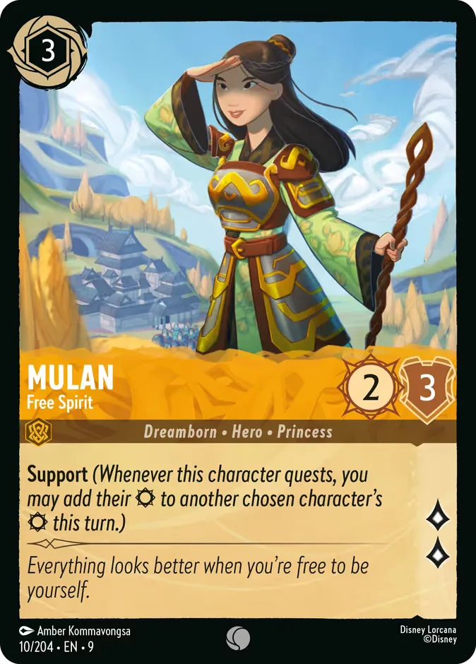 Mulan #10 Fabled Disney Lorcana card