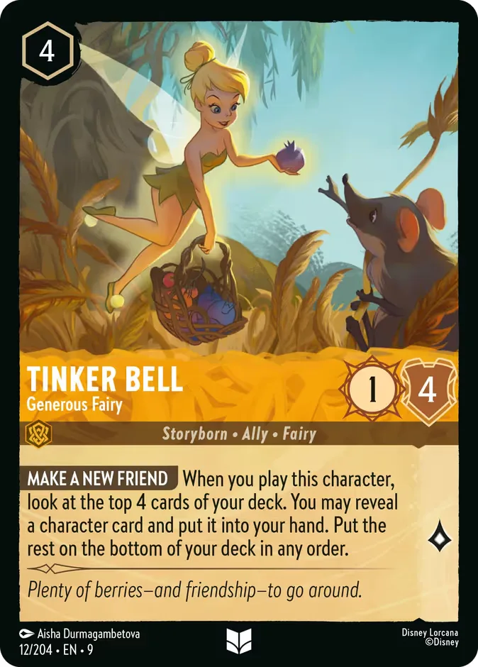 Tinker Bell #12 Fabled Disney Lorcana card