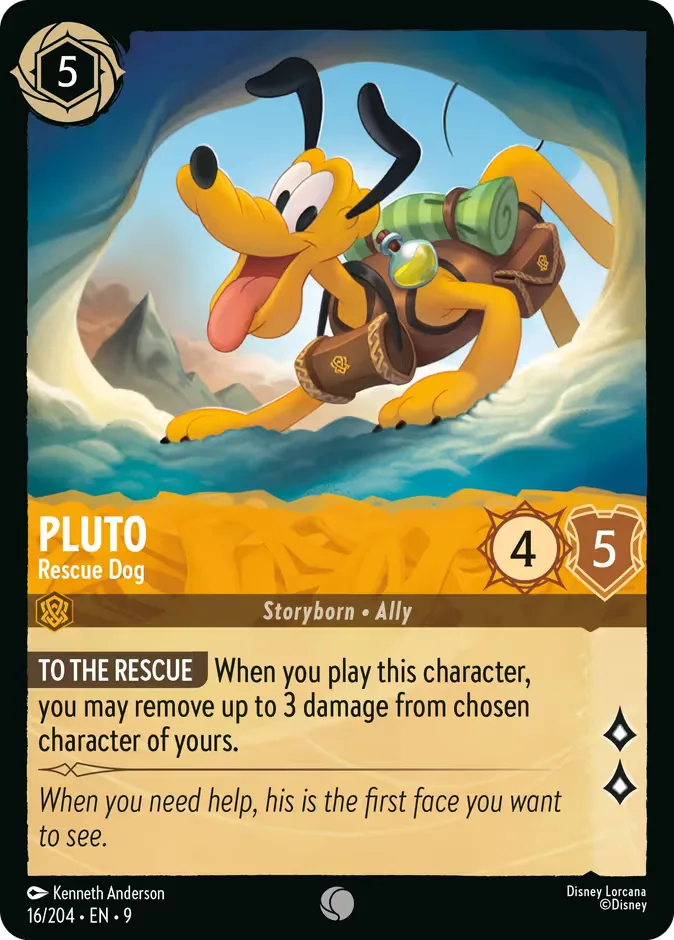 Pluto #16 Fabled Disney Lorcana card