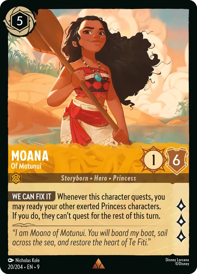 Moana #20 Fabled Disney Lorcana card