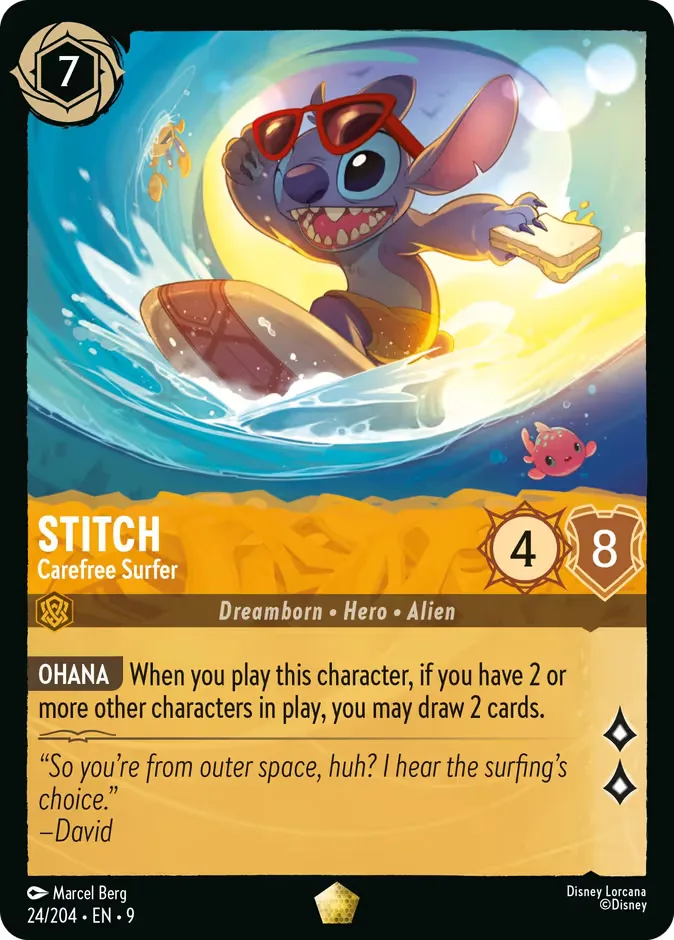 Stitch #24 Fabled Disney Lorcana card