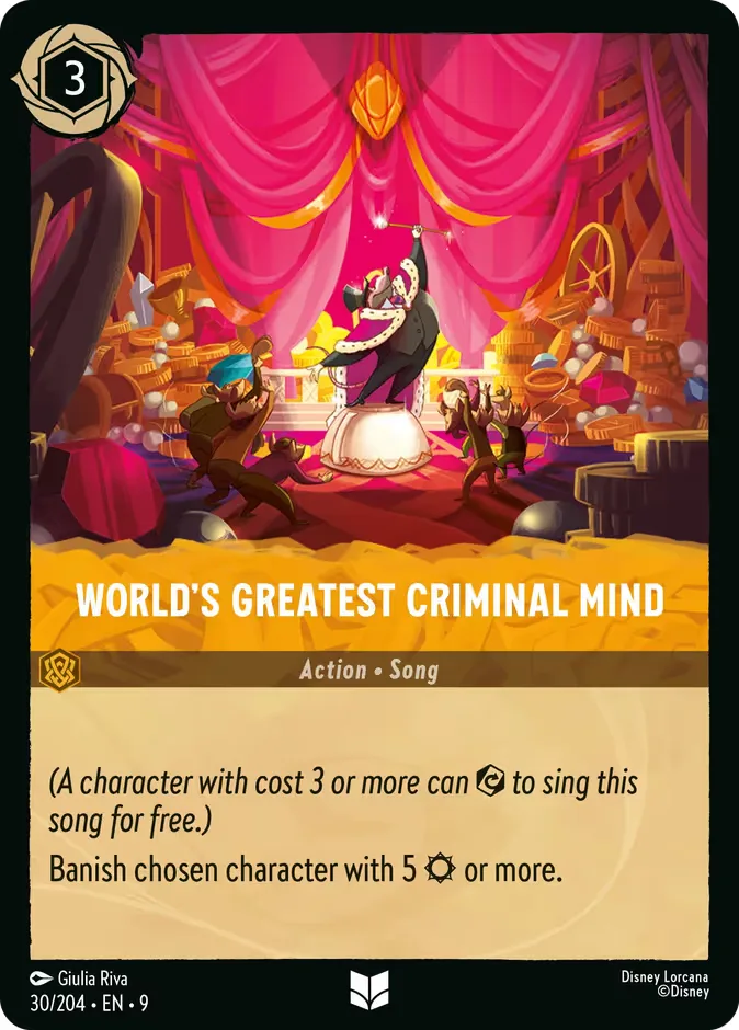 World's Greatest Criminal Mind #30 Fabled Disney Lorcana card