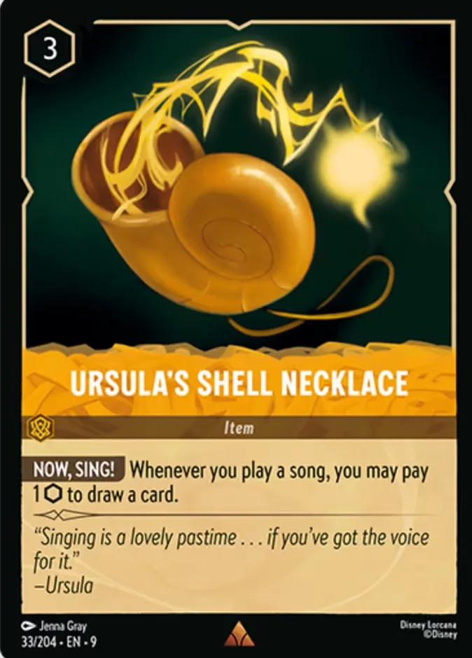 Ursula's Shell Necklace #33 Fabled Disney Lorcana card