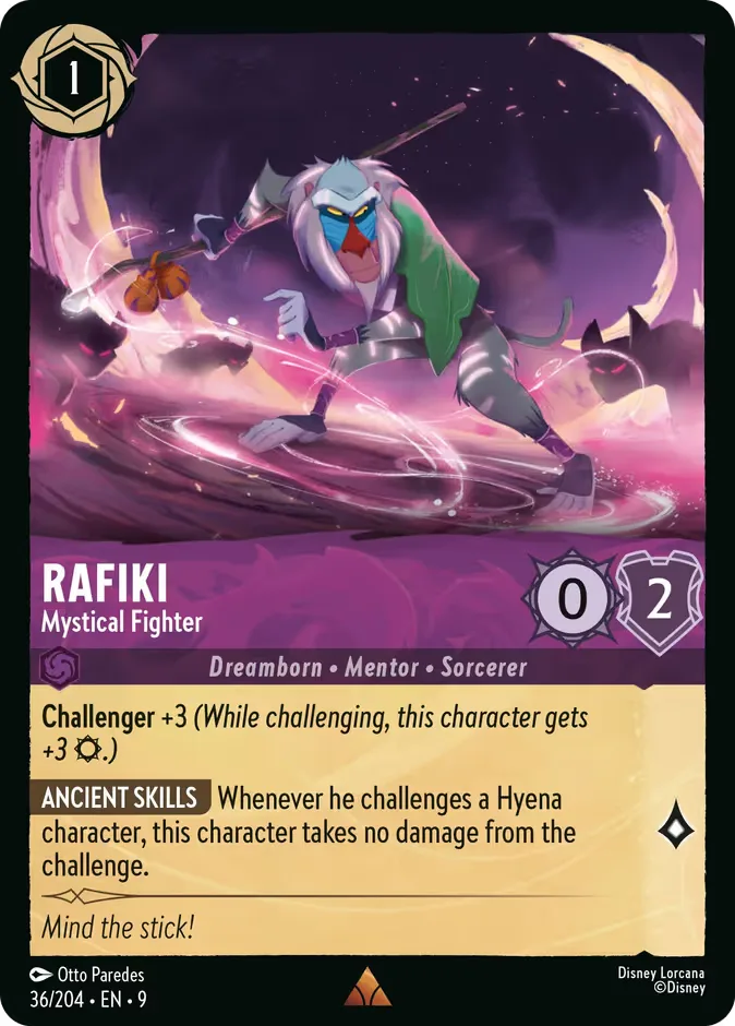 Rafiki #36 Fabled Disney Lorcana card