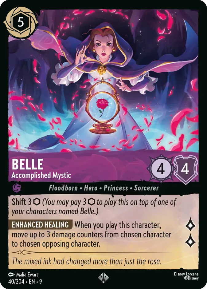 Belle #40 Fabled Disney Lorcana card