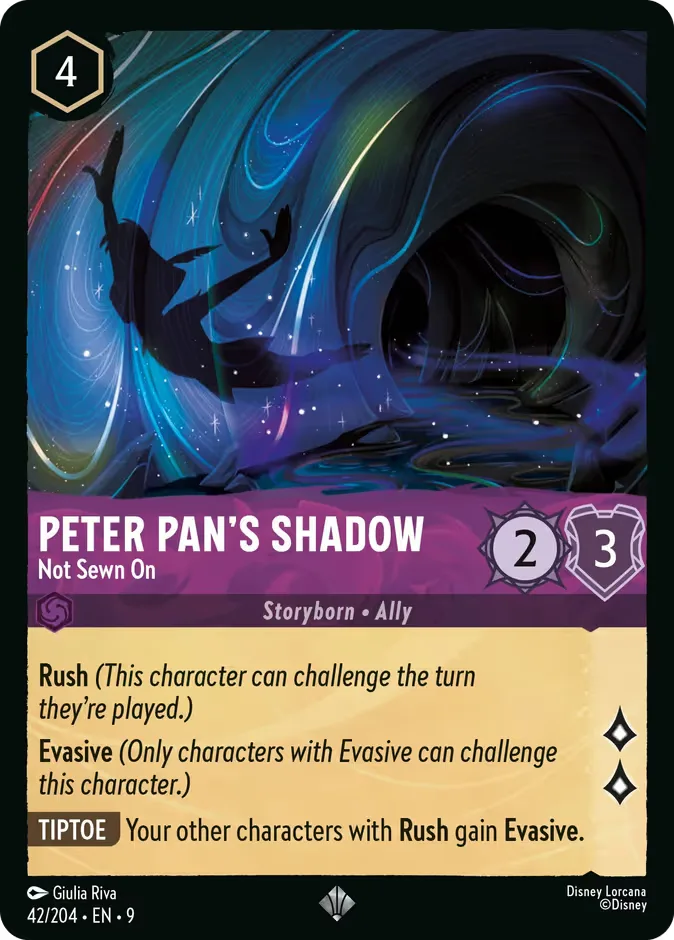 Peter Pan's Shadow #42 Fabled Disney Lorcana card