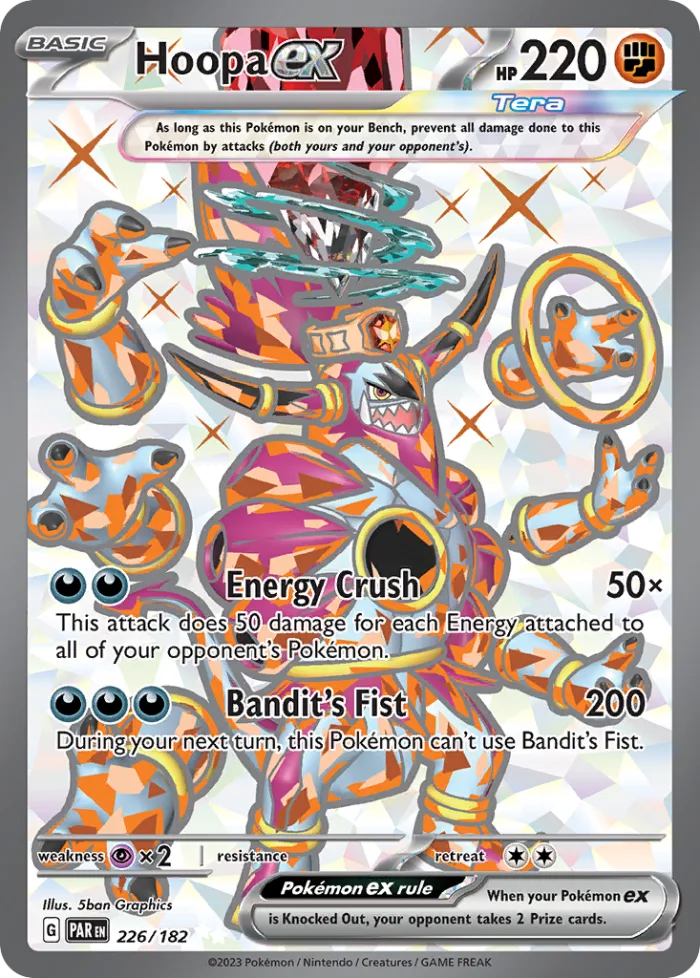 Hoopa ex #226 Paradox Rift Pokemon card