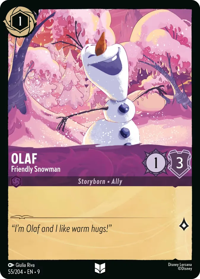 Olaf #55 Fabled Disney Lorcana card