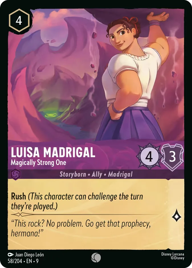 Luisa Madrigal #58 Fabled Disney Lorcana card