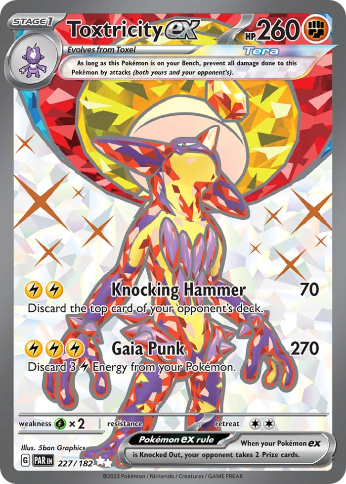 Toxtricity ex #227 Paradox Rift Pokemon card
