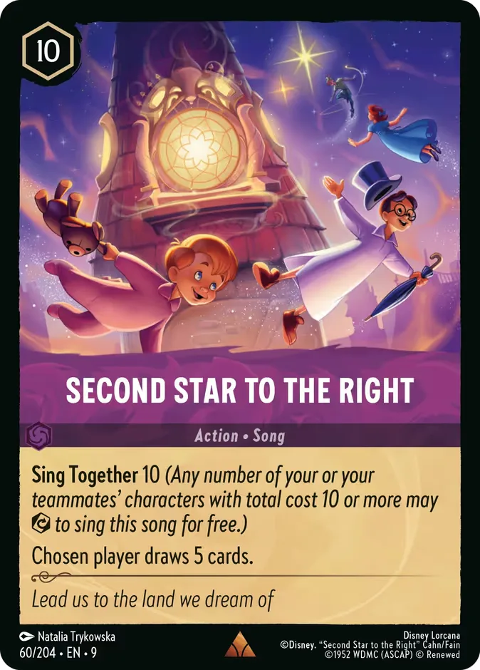 Second Star to the Right #60 Fabled Disney Lorcana card