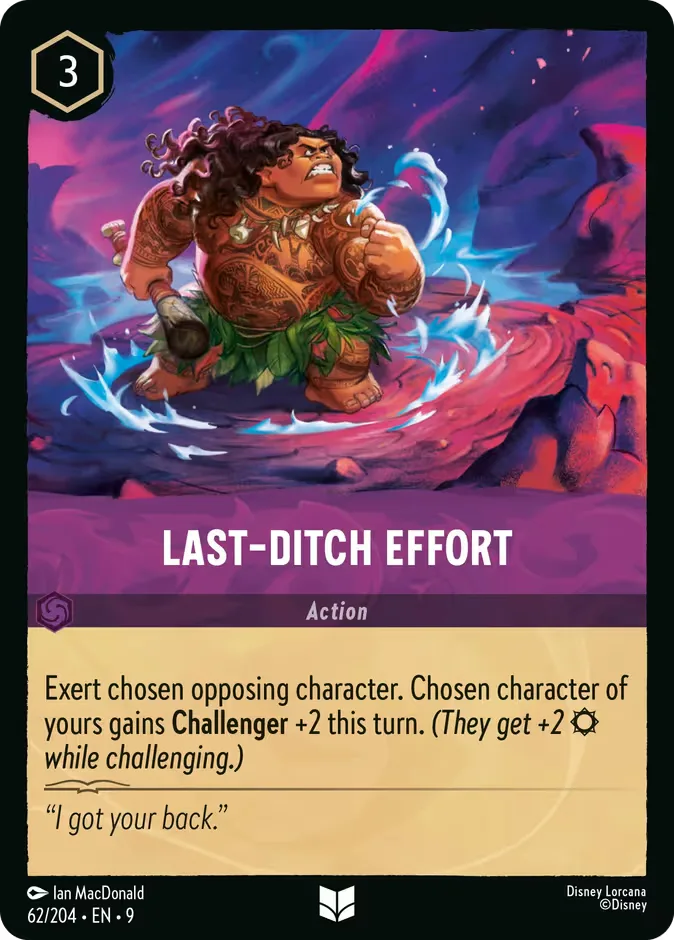 Last-Ditch Effort #62 Fabled Disney Lorcana card