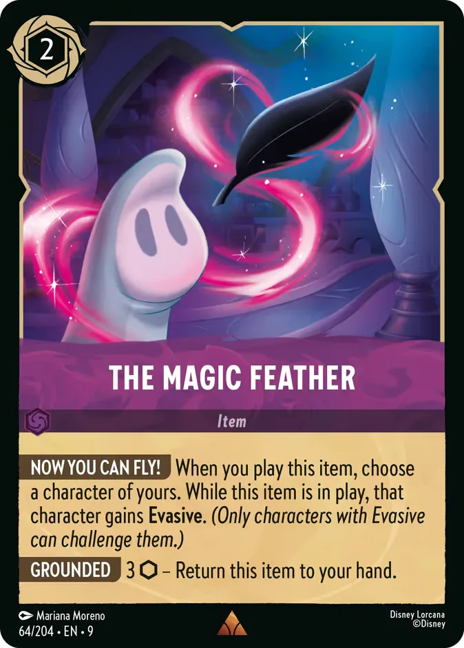 The Magic Feather #64 Fabled Disney Lorcana card
