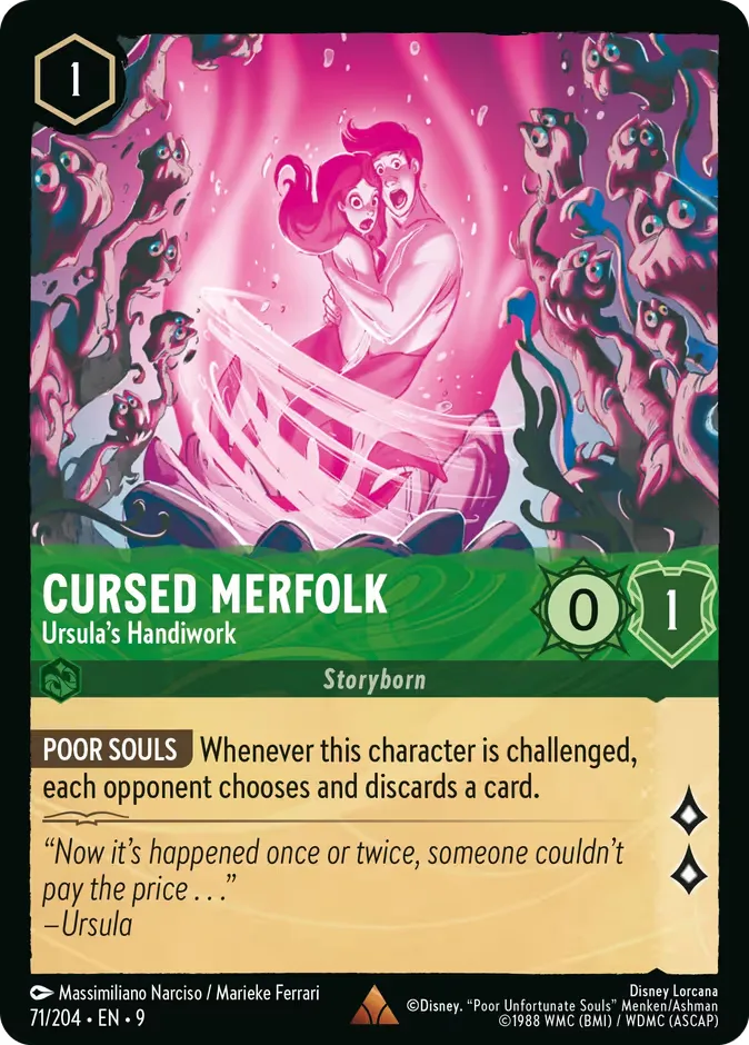 Cursed Merfolk #71 Fabled Disney Lorcana card