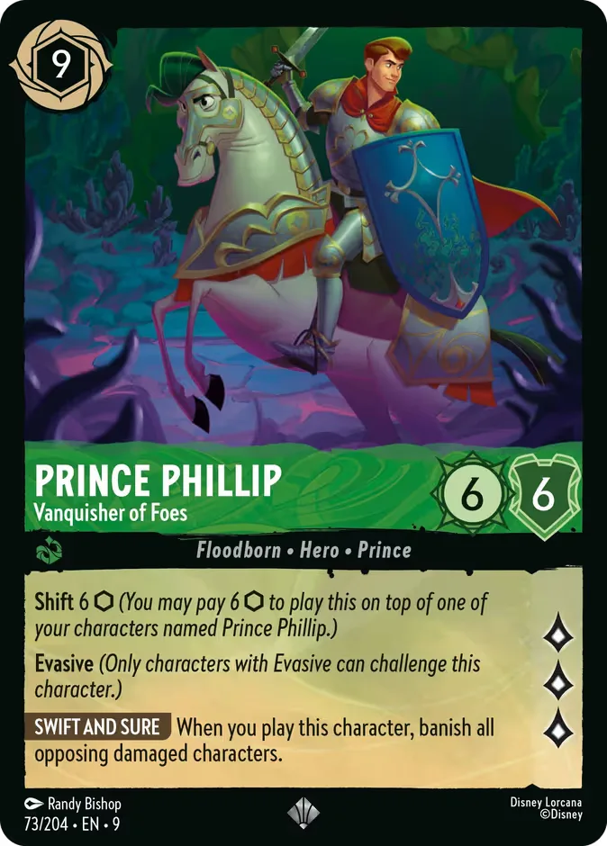 Prince Phillip #73 Fabled Disney Lorcana card