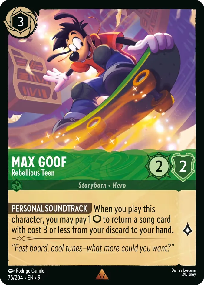 Max Goof #75 Fabled Disney Lorcana card