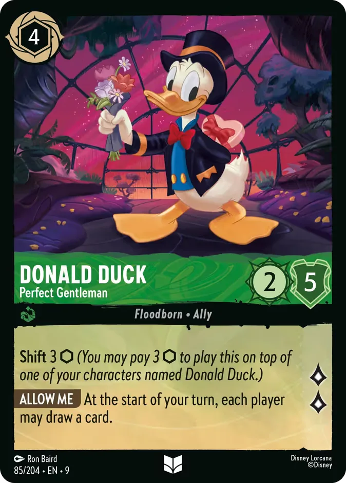 Donald Duck #85 Fabled Disney Lorcana card