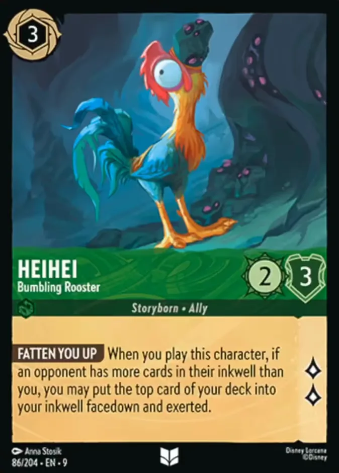 Heihei #86 Fabled Disney Lorcana card