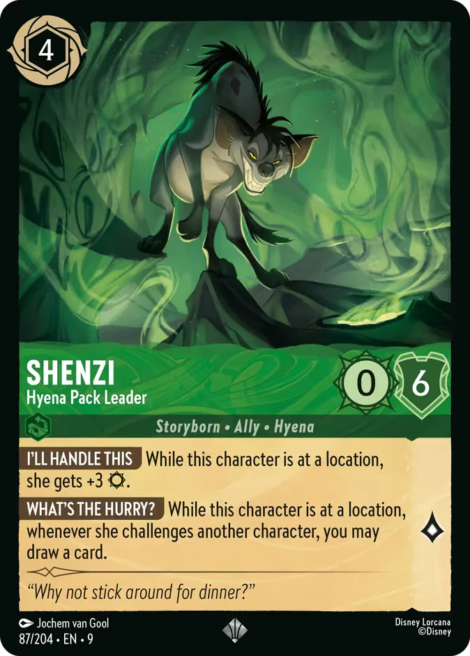 Shenzi #87 Fabled Disney Lorcana card