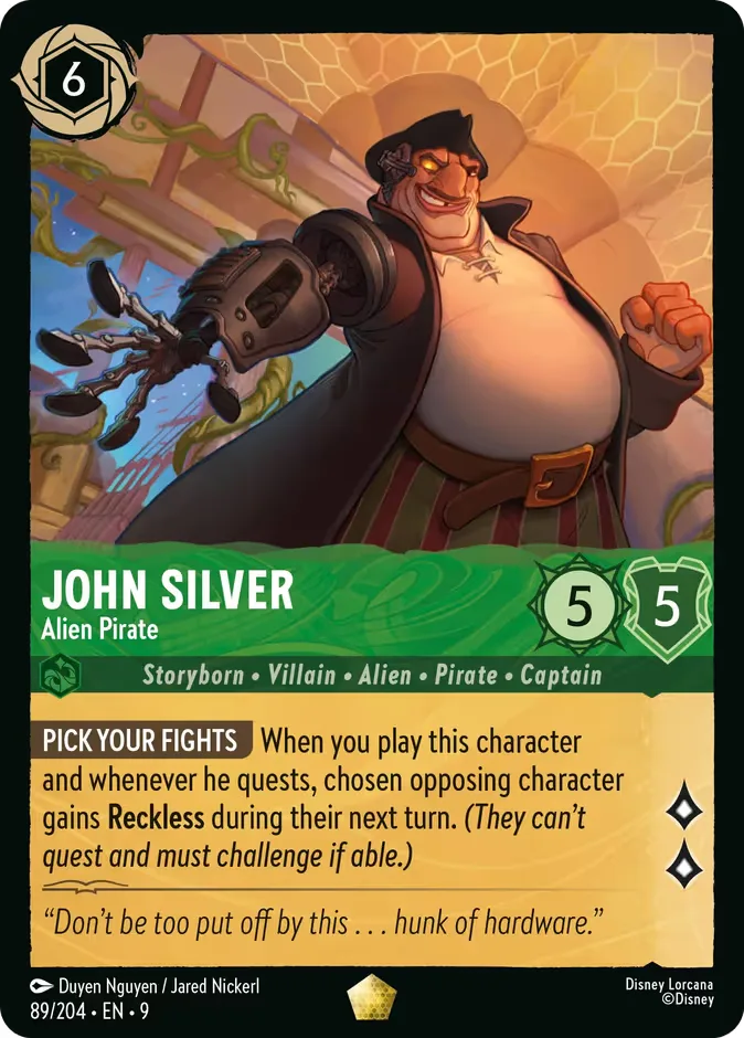 John Silver #89 Fabled Disney Lorcana card