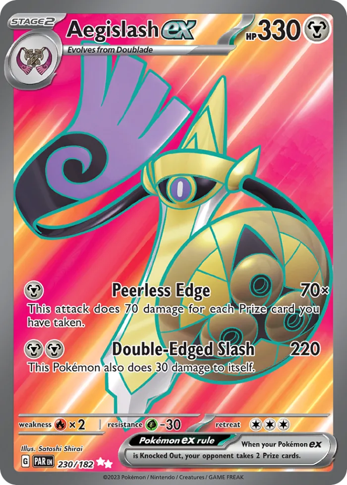 Aegislash ex #230 Paradox Rift Pokemon card
