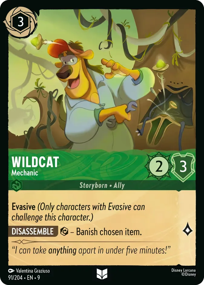Wildcat #91 Fabled Disney Lorcana card