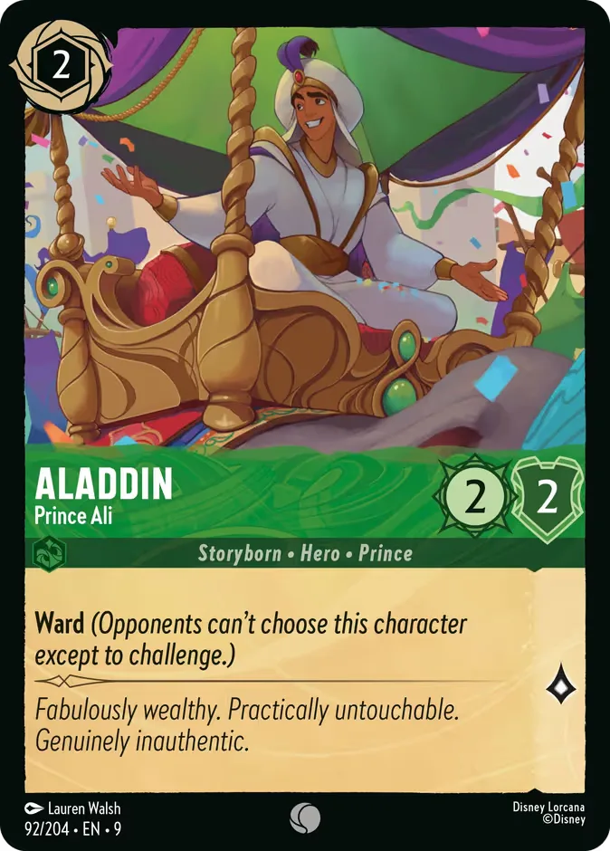 Aladdin #92 Fabled Disney Lorcana card