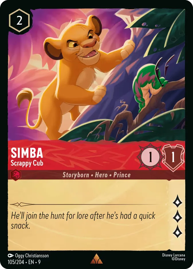 Simba #105 Fabled Disney Lorcana card