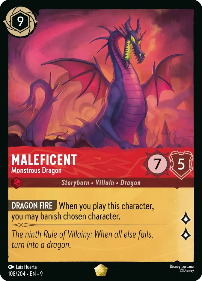 Maleficent #108 Fabled Disney Lorcana card