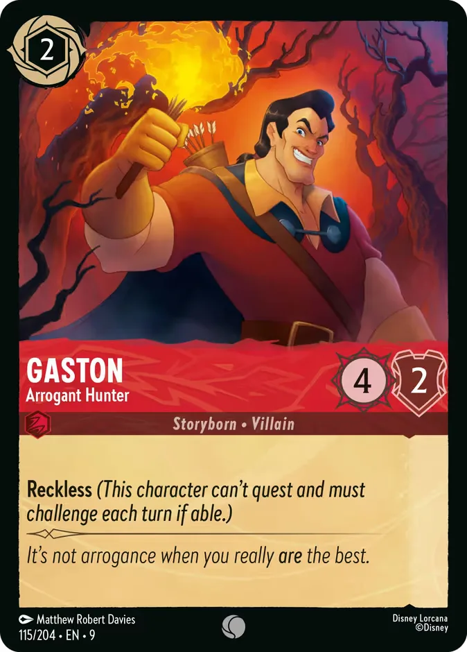 Gaston #115 Fabled Disney Lorcana card
