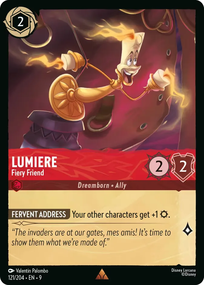 Lumiere #121 Fabled Disney Lorcana card