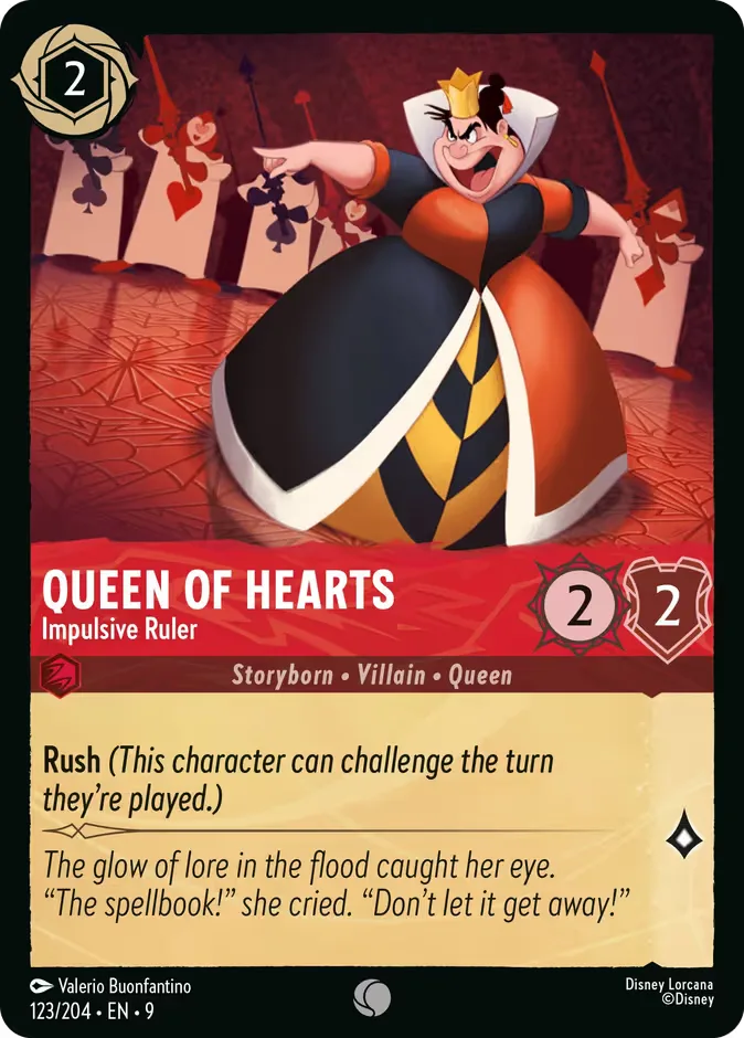 Queen of Hearts #123 Fabled Disney Lorcana card